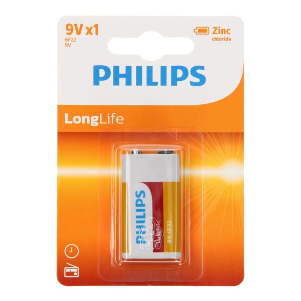 Philips Longlife Batterij Zinc 9V/6F22