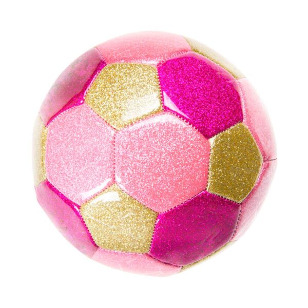 Metallic Voetbal Roze, 15cm