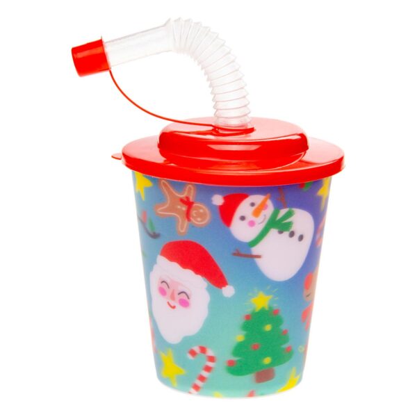 Beker met Deksel en Rietje Kerst