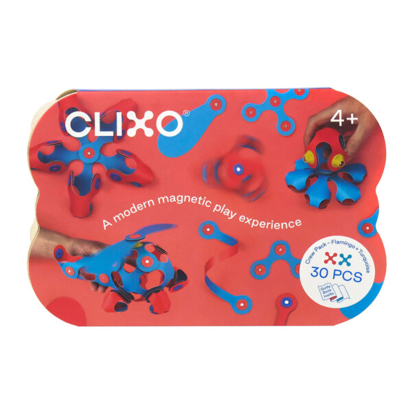 Clixo Magnetisch Bouwspeelgoed Crew Pack Flamingo, 30dlg.