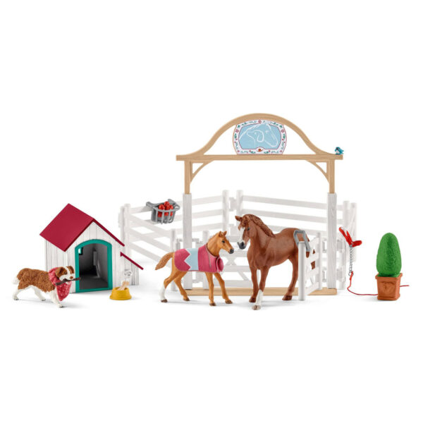 schleich HORSE CLUB Hannah's Gasten met Ruby Hond 42458