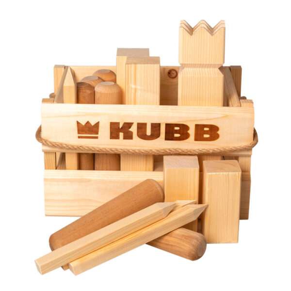 KUBB Vikingsspel in Houten Box