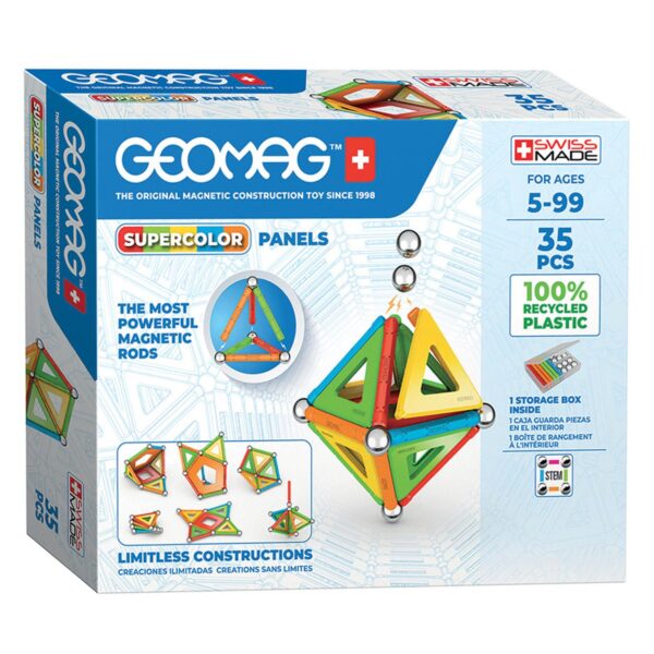 Geomag Super Color Panels Recycled, 35dlg.