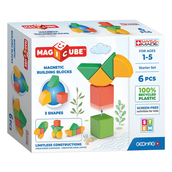 Geomag Magicube 3 Shapes Recycled Starter Set, 6dlg.