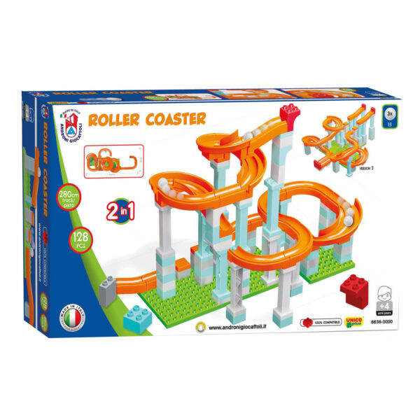 Knikkerbaan Roller Coaster Set, 128dlg.