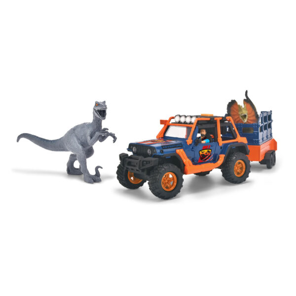 Dickie Dino Jeep met Trailer Speelset