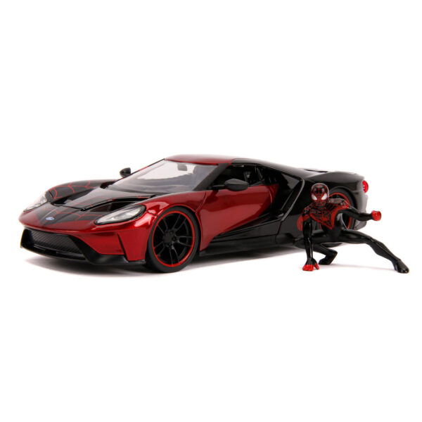 Jada Marvel Miles Morales Spiderman met 2017 Ford GT Auto 1: