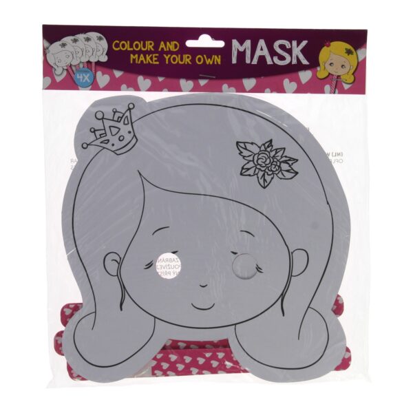 Maskers Kleuren - Prinses, 4st.