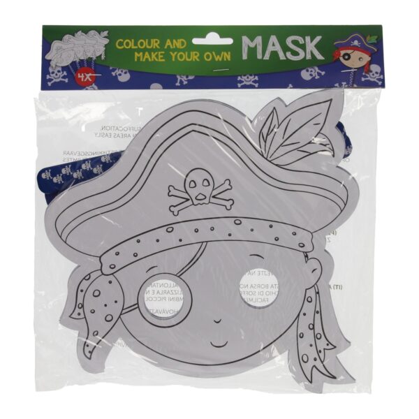 Maskers Kleuren - Piraat, 4st.