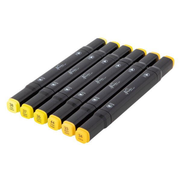 Nassau Dual Tip Markers Geel, 6st.