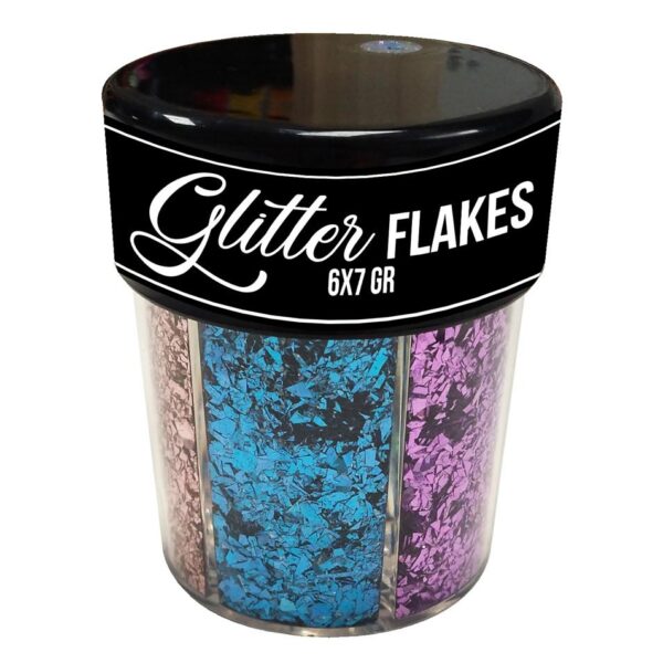 Versnipperde Glitters in Pot, 15gr.