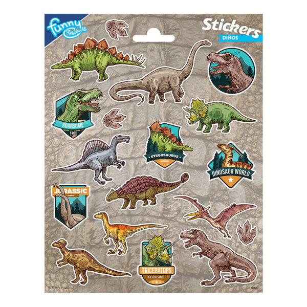 Stickervel Dinosaurus, 18st.