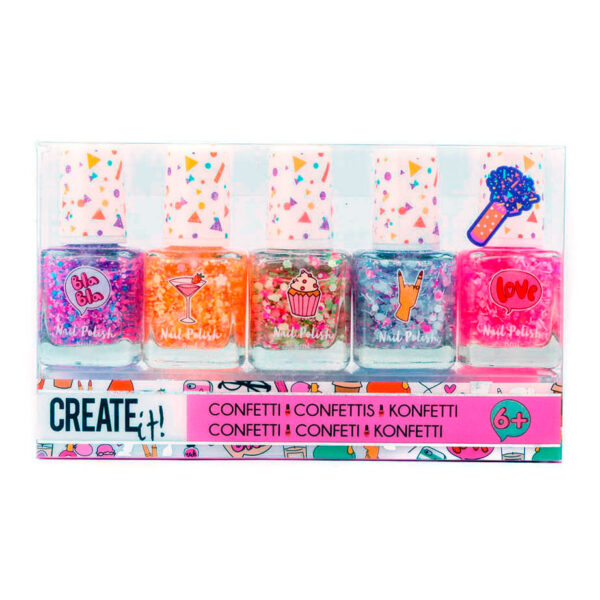 Create It! Nagellak Confetti, 5st.