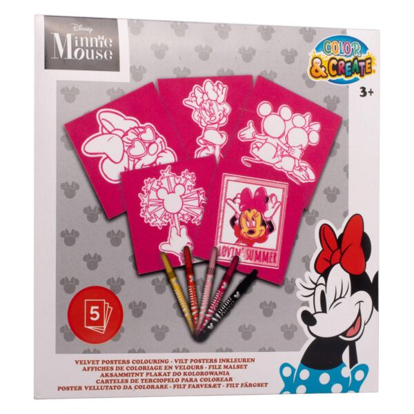 Minnie Viltkleuren 18x18 cm - 5 stuks