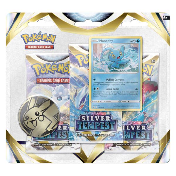 Pokemon Manaphy Boosterblister - TCG Sword & Shield Silver T