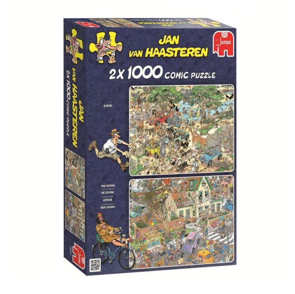 Jan van Haasteren Legpuzzel - 2in1 Safari & Storm, 1000st.