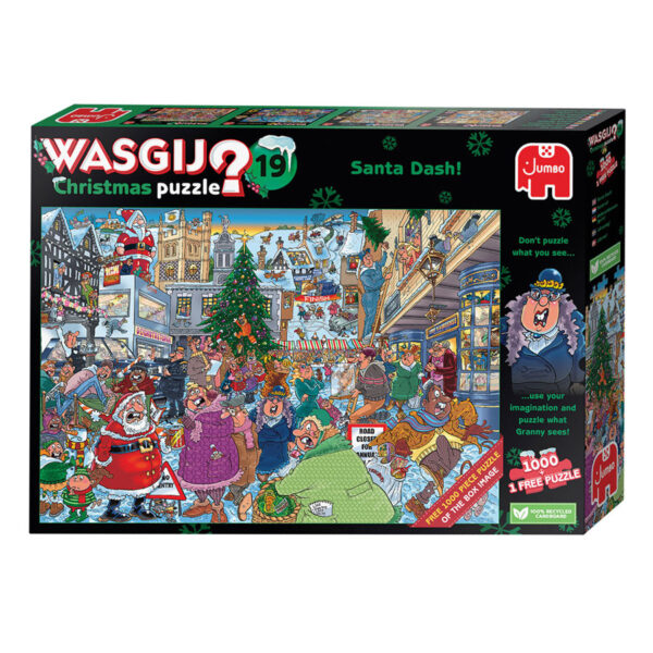 Wasgij Christmas 19 Legpuzzel - Santa Dash!, 2x1000st.