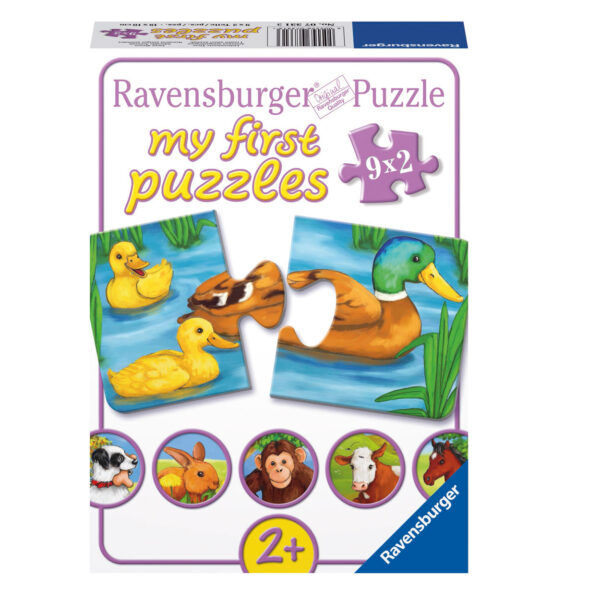 Lieve Dieren puzzel, 9x2st.