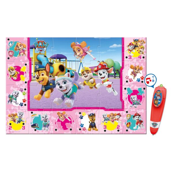 Clementoni Vloerpuzzel Groot Interactief  - Paw Patrol Roze