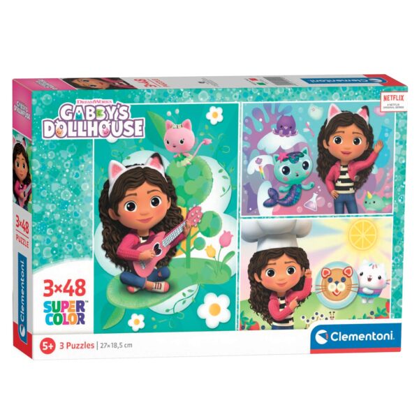 Clementoni Legpuzzel Gabby's Poppenhuis, 3x48st.