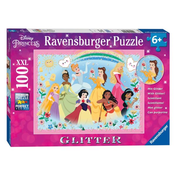 Disney Prinses Glitterpuzzel, 100st. XXL