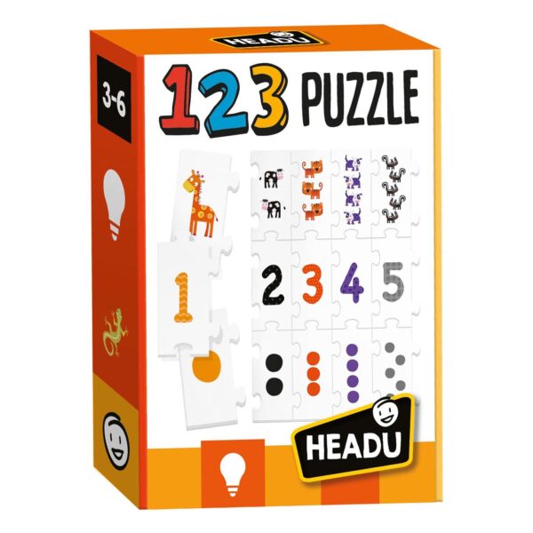 Headu 123 Legpuzzel Cijfers en Tellen, 27st.