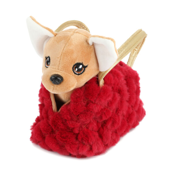 Hond Pluche Chihuahua Handtas Rood