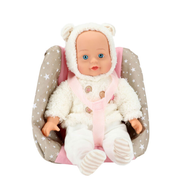 Baby Beau Babypop in Poppenzitje, 33cm