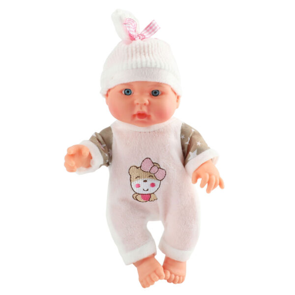 Baby Beau Babypop met Muts, 23cm