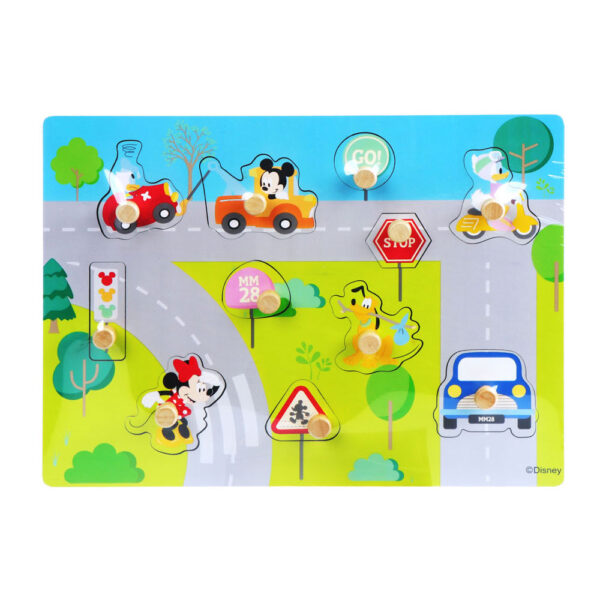 Disney Mickey Mouse Noppenpuzzel Hout, 12dlg.