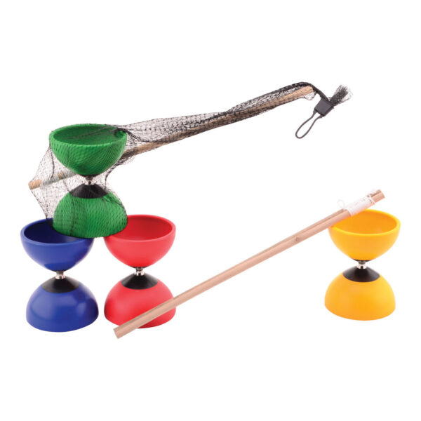 Diabolo Gekleurd met Houten Stokjes