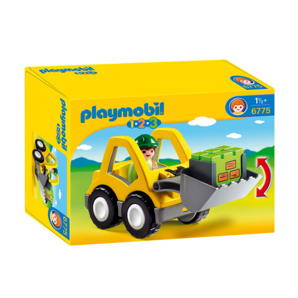 Playmobil 1.2.3. Graafmachine met Werkman - 6775