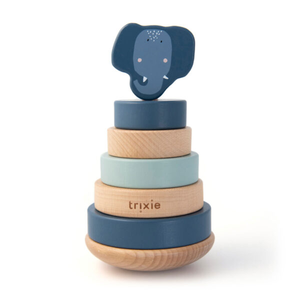 Trixie Houten Stapelspeelgoed - Mrs. Elephant, 7dlg.