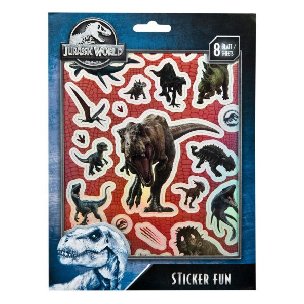 Undercover Jurassic World Stickerset, 8 Vellen