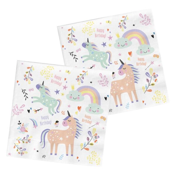 Servetten Unicorns & Rainbows, 20st.