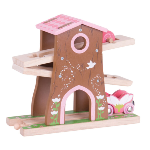 Bigjigs Houten Sprookjes Rails - Boomhuis Rolbaan