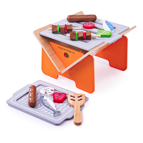 Bigjigs Houten Barbecue met Accessoires, 10dlg.