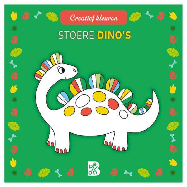 Creatief kleuren - Stoere dino's