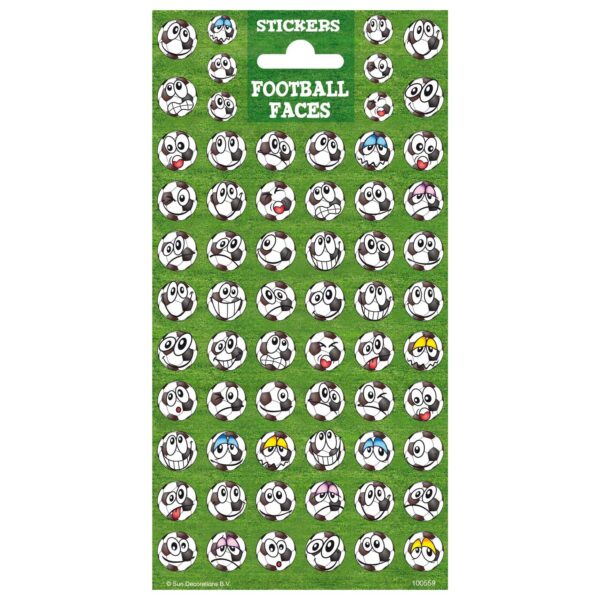 Stickervel Twinkle - Voetbal Gezichten