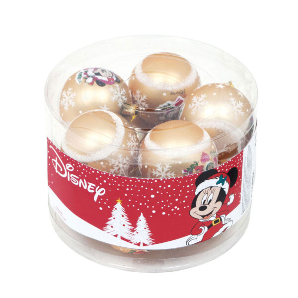 Kinder Kerstballen Minnie Mouse Goud, 10st.