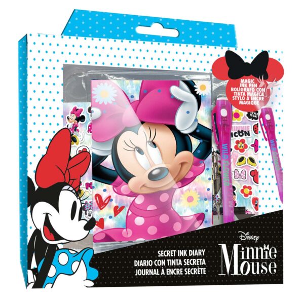 Dagboek met Stickers en Geheimschrift Pen - Minnie Mouse