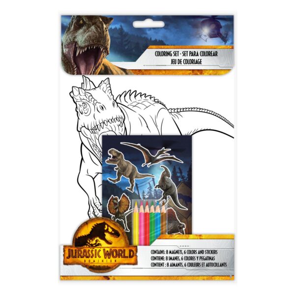 Jurassic World Stationery Set (magneten, kleurtjes, stickers