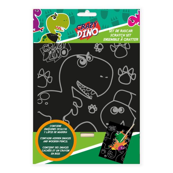 Scratch Kunst Crazy Dino