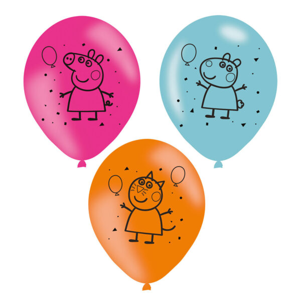 Ballonnen Peppa Pig, 6st.