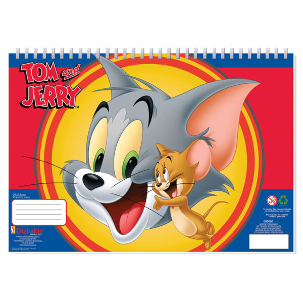 Tom & Jerry Kleurplaten met Stencil en Stickervel