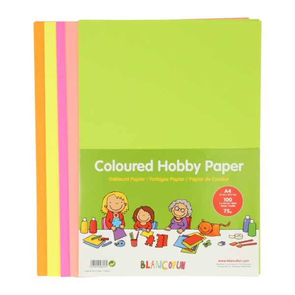 Hobbypapier Felle Kleuren A4, 75grams, 100vellen