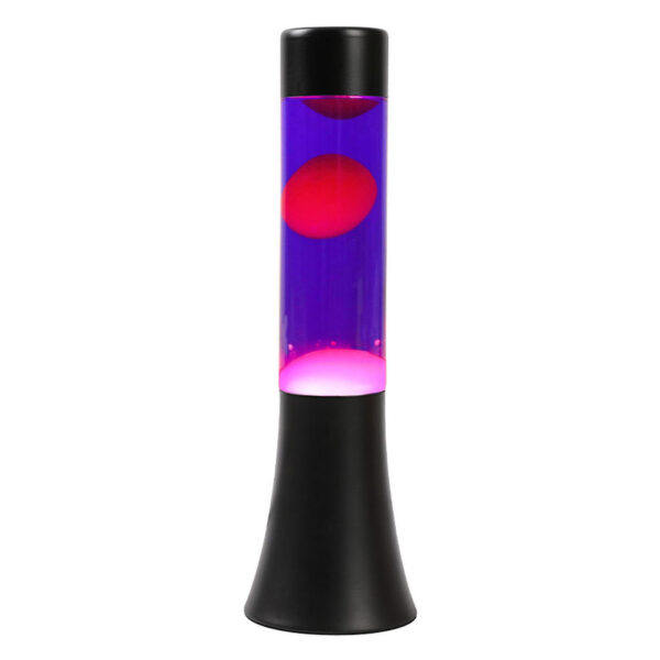 Lavalamp Zwart/Paars/Roze, 30cm