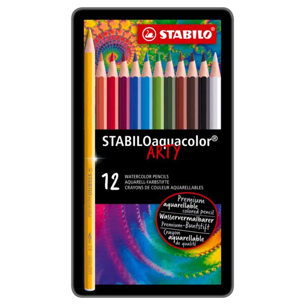 STABILO Aquacolor Metalen Doos, 12st.