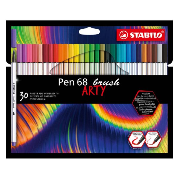 STABILO Pen 68 ARTY Viltstiften, 30st.