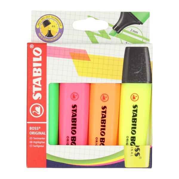 STABILO Boss Original Etui, 4st.